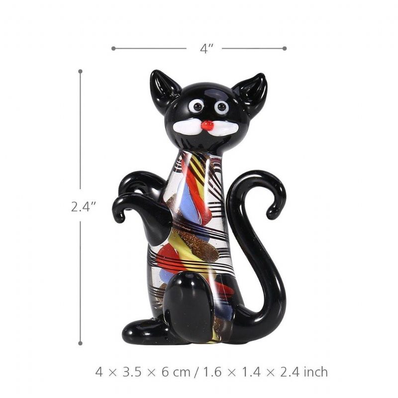 Figurine En Verre De Chat