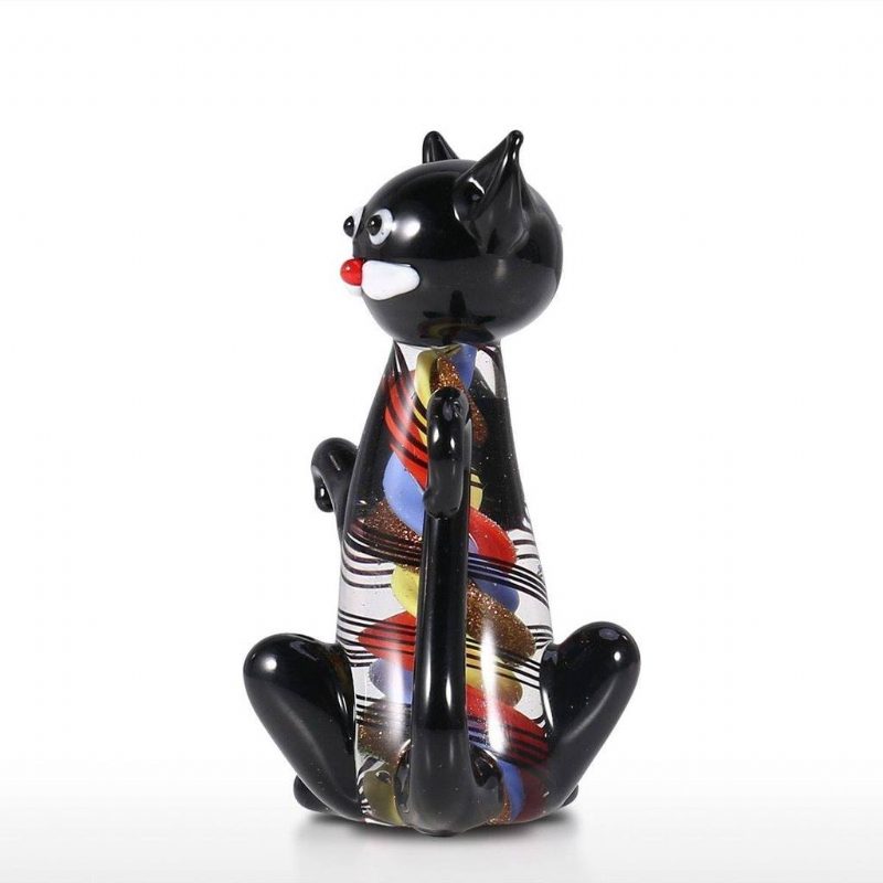 Figurine En Verre De Chat