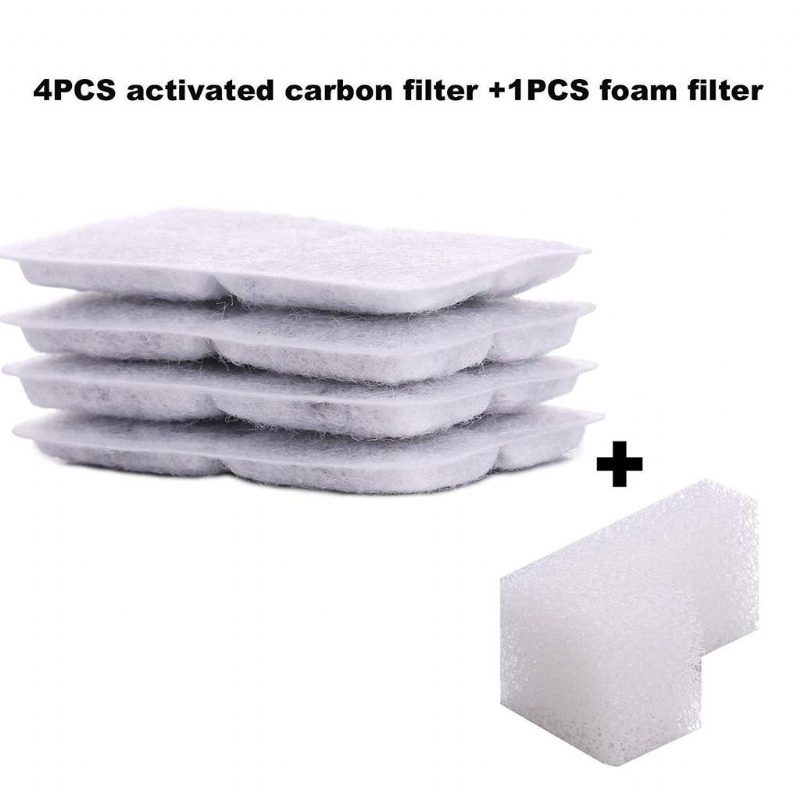 Filtres 5pcs Pour Fontaine À Boire Pour Animaux De Compagnie