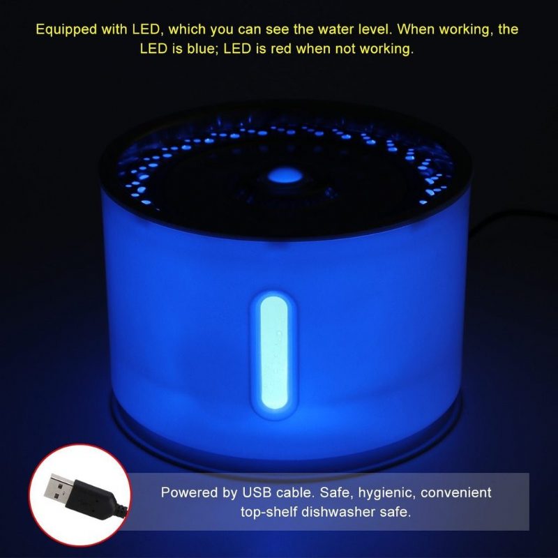 Fontaine À Boire Pour Distributeur D'eau Pour Animaux De Compagnie À Led