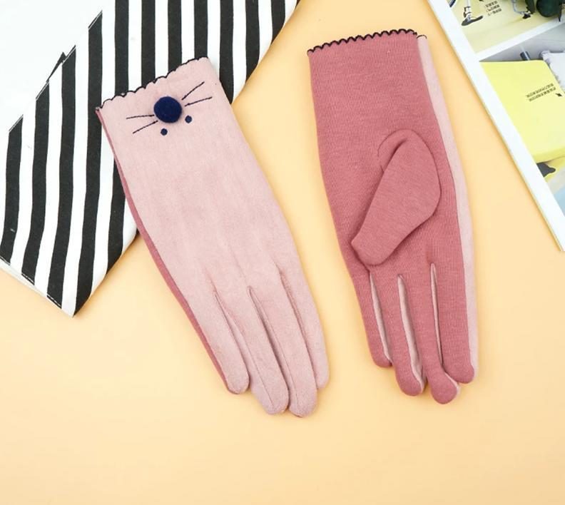 Gants Chauds Design Élégant De Chat