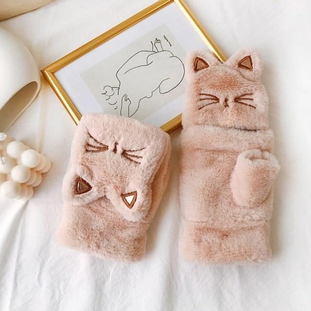 Gants En Peluche À Écran Tactile Pour Chat