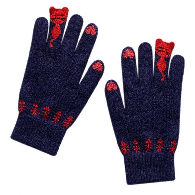 Gants Tricotés De Noël Vintage