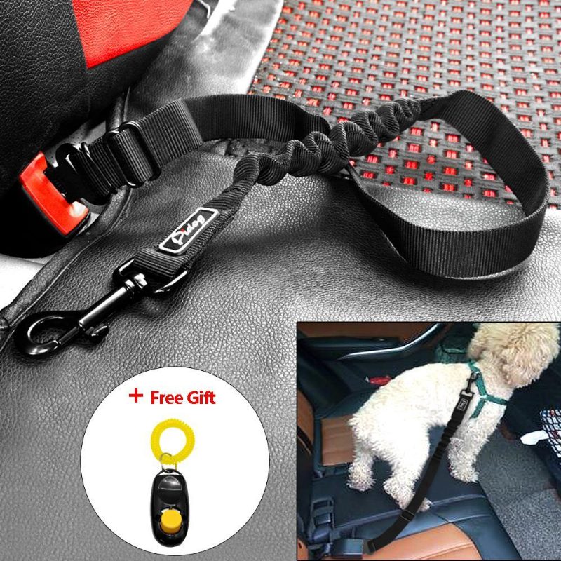 Harnais Réglable De Ceinture De Sécurité De Voiture De Chien Mène Avec La Laisse Élastique Élastique