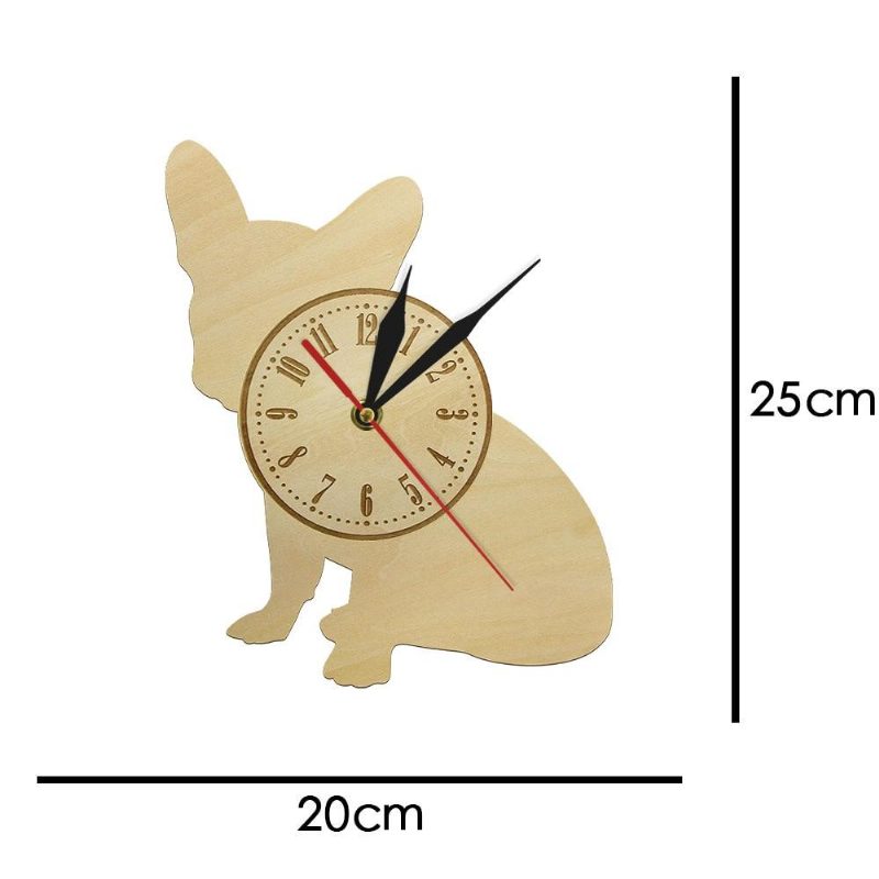 Horloge Murale 3d Bouledogue Français