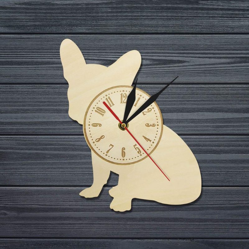 Horloge Murale 3d Bouledogue Français