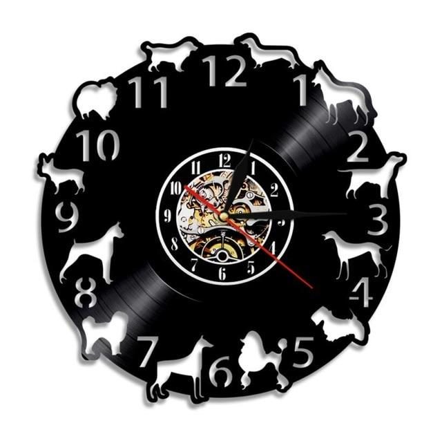 Horloge Murale 3d De Beaux Chiens