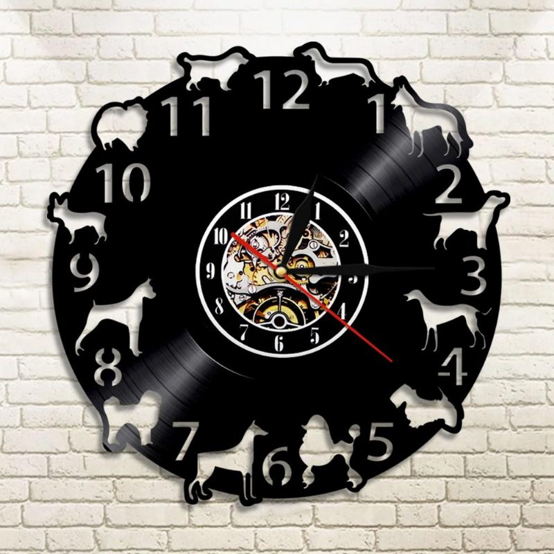 Horloge Murale 3d De Beaux Chiens