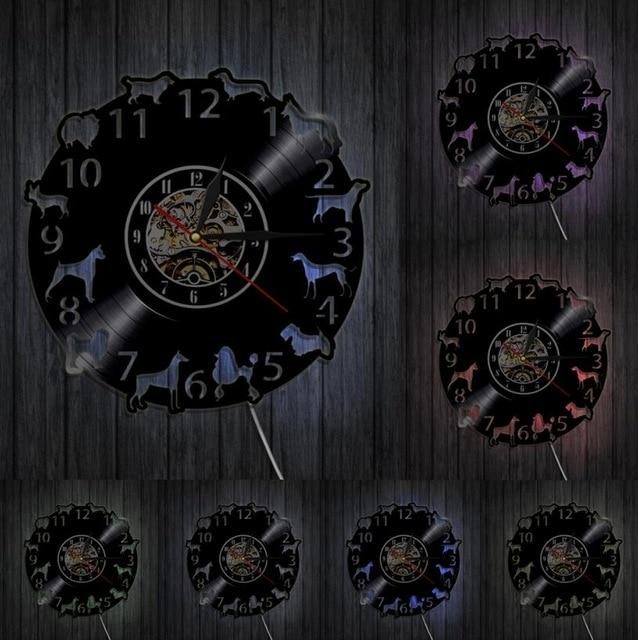 Horloge Murale 3d De Beaux Chiens