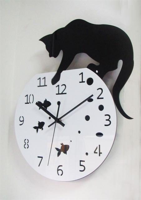 Horloge Murale Chat Et Poisson