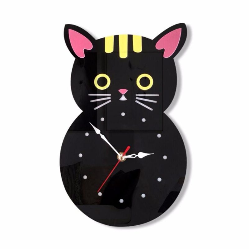 Horloge Murale Créative En Forme De Chat