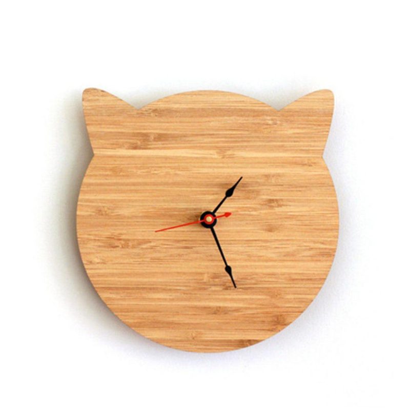 Horloge Murale De Chat Minimaliste Moderne