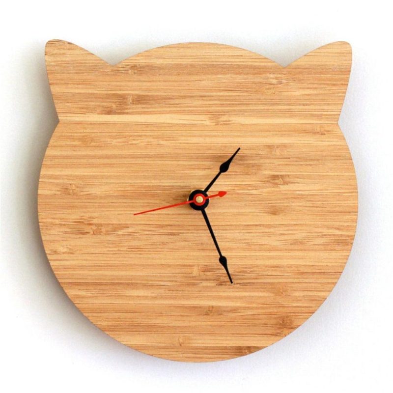 Horloge Murale De Chat Minimaliste Moderne