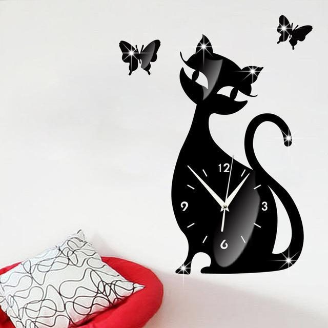 Horloge Murale En Forme De Chat