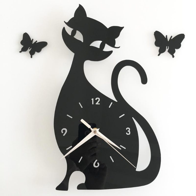 Horloge Murale En Forme De Chat