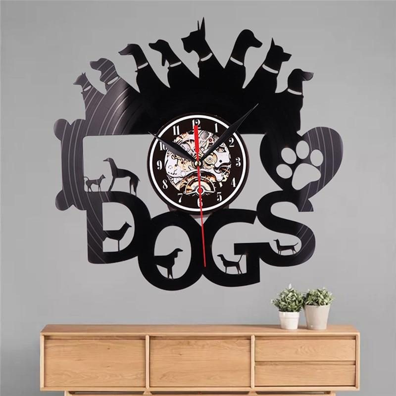 Horloge Murale En Vinyle De Chiens