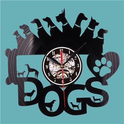 Horloge Murale En Vinyle De Chiens