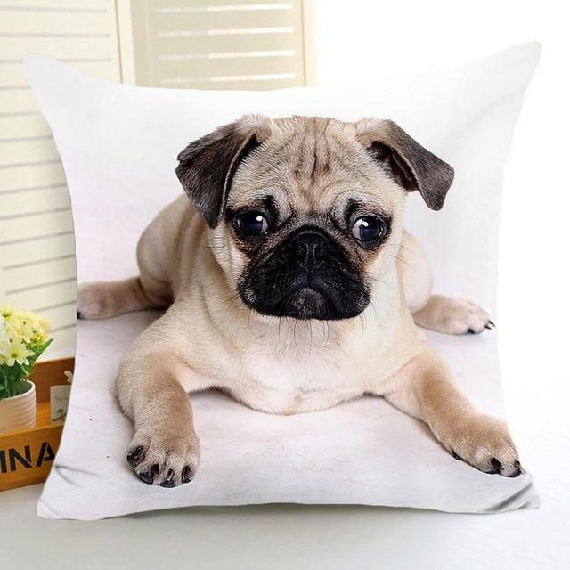 Housse De Coussin À Imprimé Chiot Mignon