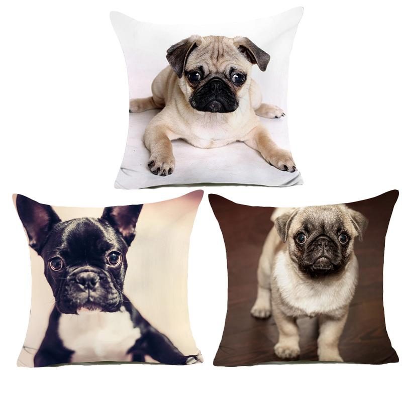 Housse De Coussin À Imprimé Chiot Mignon