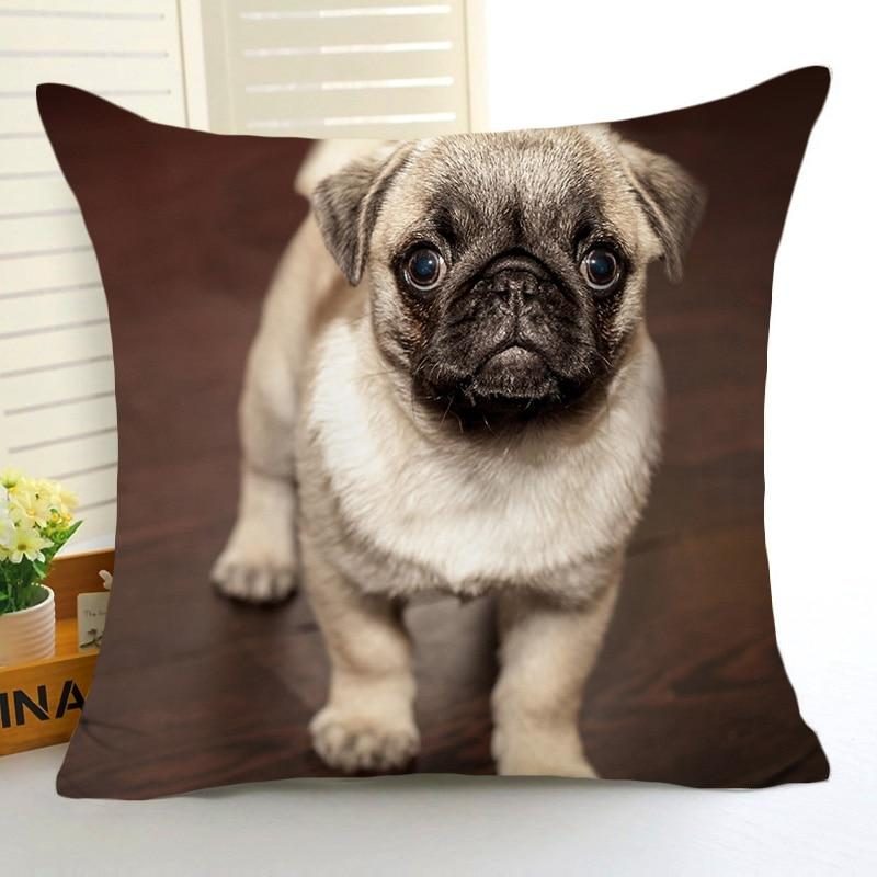 Housse De Coussin À Imprimé Chiot Mignon