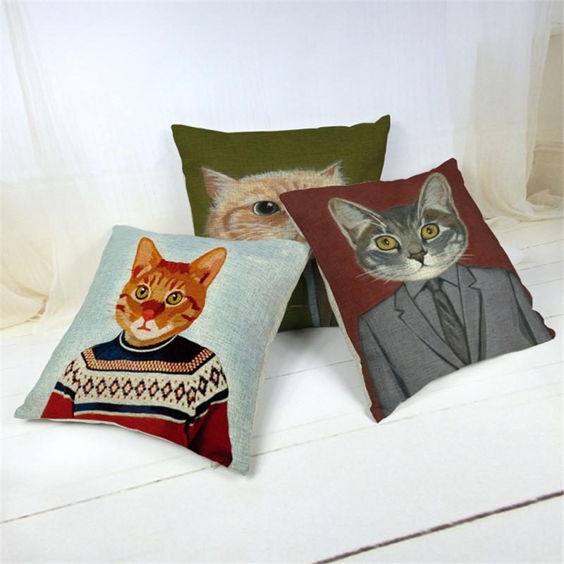 Housse De Coussin De Coussin De Chat Adapté