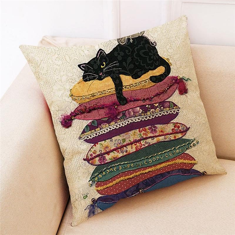 Housse De Coussin Chat Paresseux