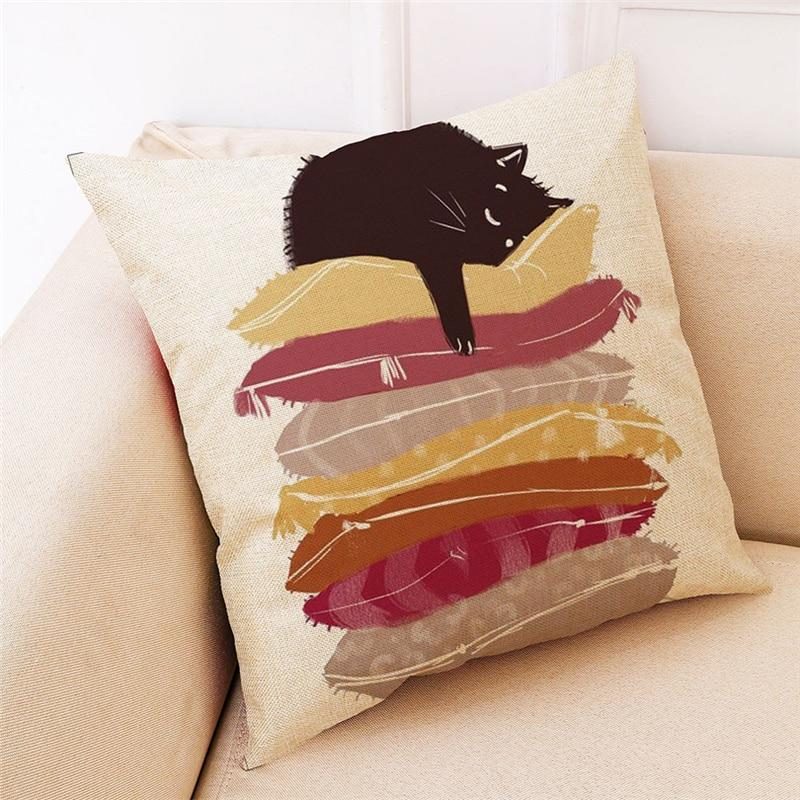 Housse De Coussin Chat Paresseux