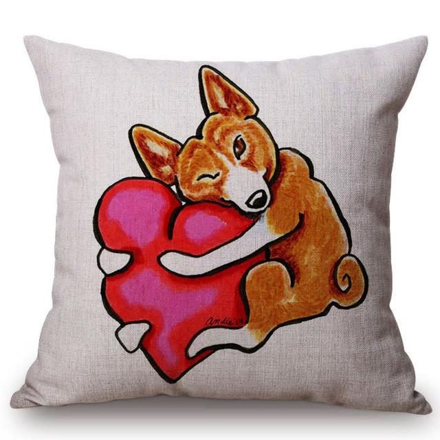 Housse De Coussin Chien Mignon