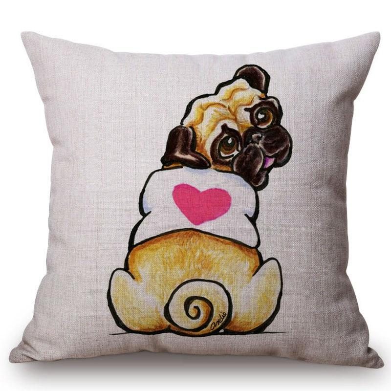 Housse De Coussin Chien Mignon