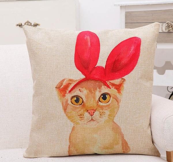 Housse De Coussin Décoratif Mignon Joli Chat