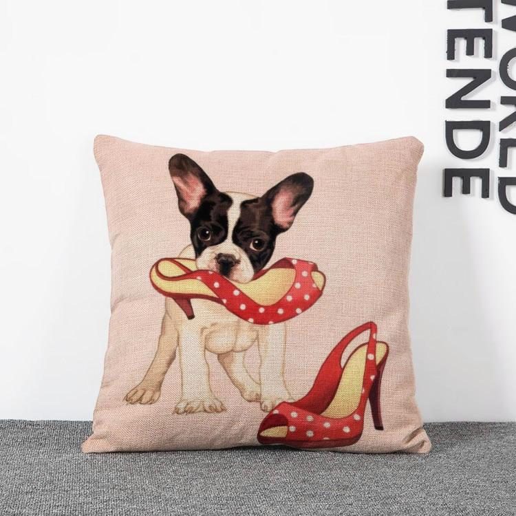 Housse De Coussin Design Chien Décoratif