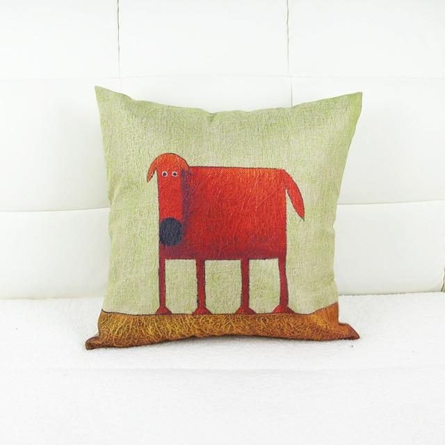 Housse De Coussin Design Chien Décoratif