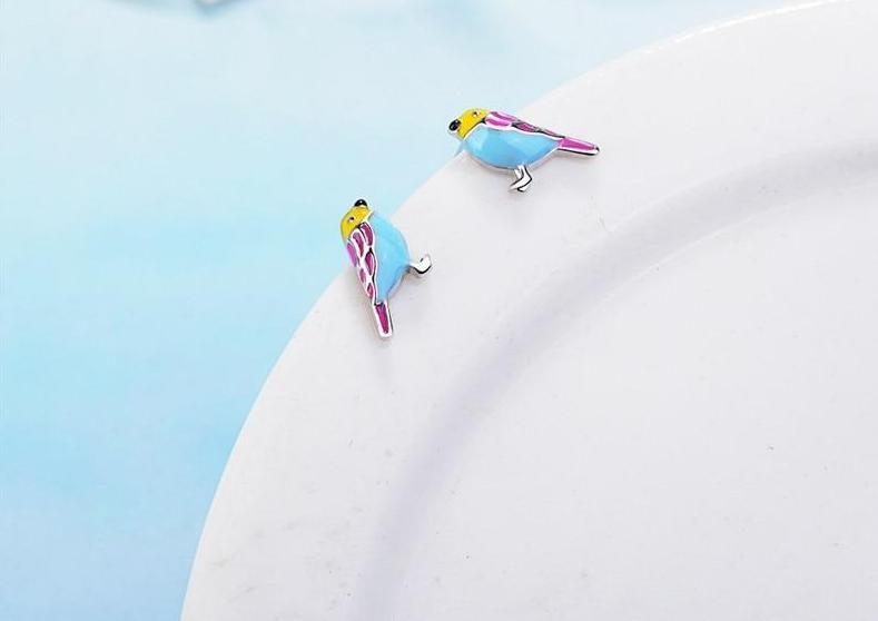 Jolie Boucle D'oreille Design Oiseau