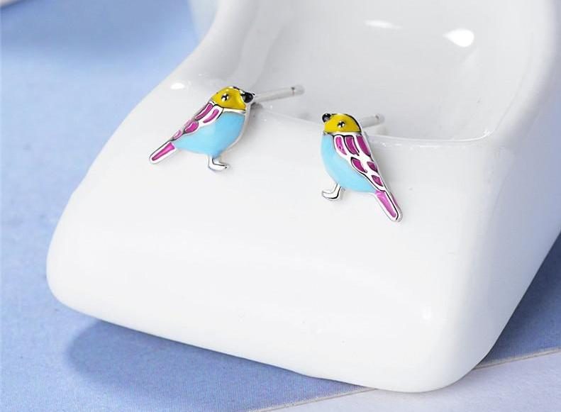 Jolie Boucle D'oreille Design Oiseau