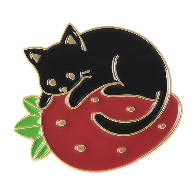 Jolie Broche De Chat Créatif Endormi