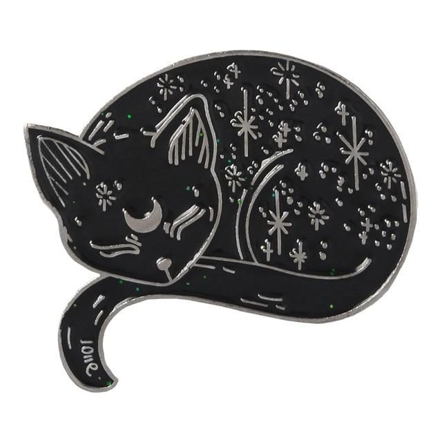 Jolie Broche De Chat Créatif Endormi