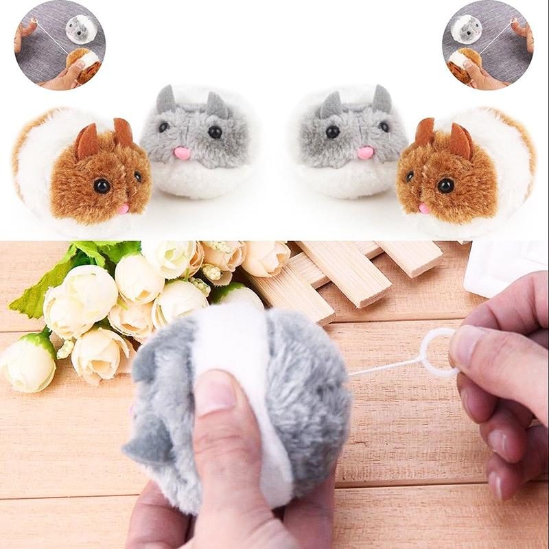 Jouet Interactif De Morsure De Chat Souris En Peluche