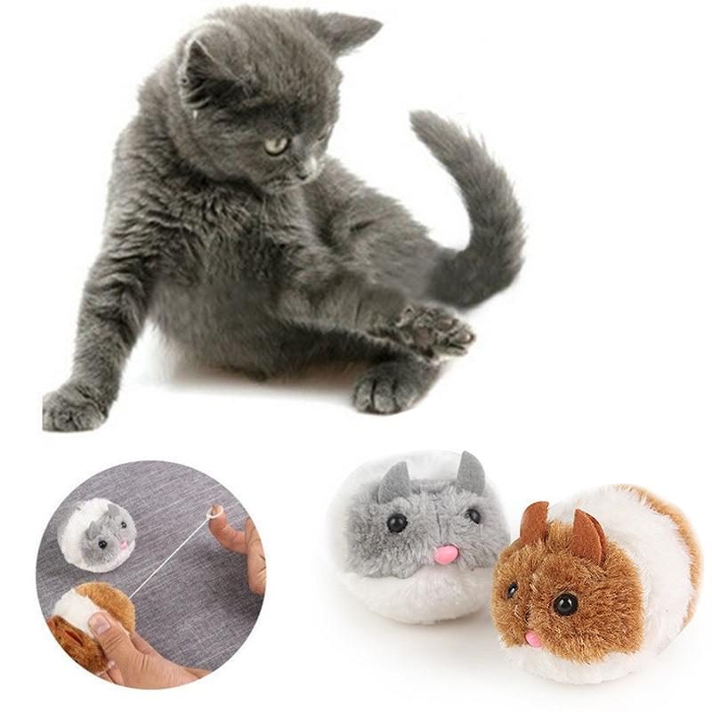 Jouet Interactif De Morsure De Chat Souris En Peluche