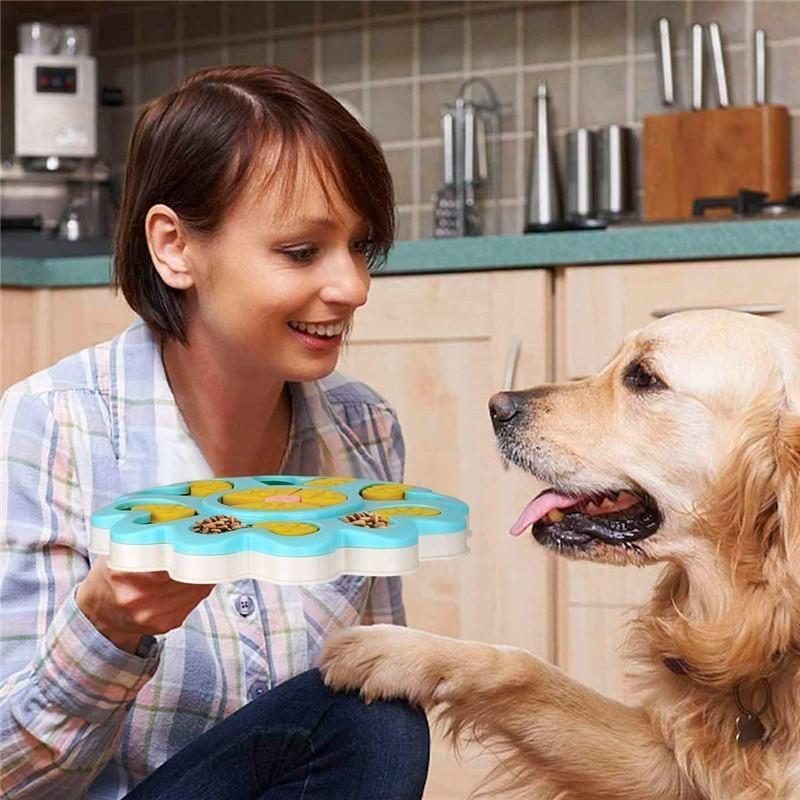 Jouet Interactif Pour Chien À Distribution Lente De Nourriture En Forme De Fleur