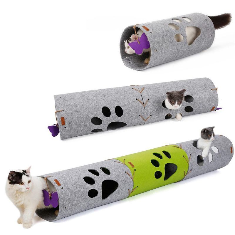 Jouet Tunnel Pliable Interactif Pour Chat