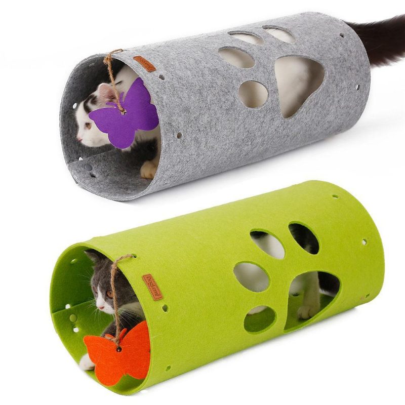 Jouet Tunnel Pliable Interactif Pour Chat