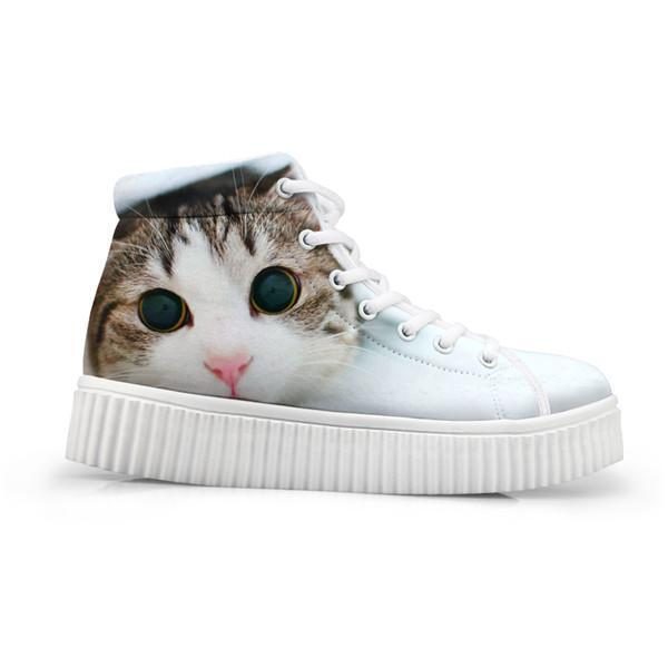 Kawaii Femmes Haute Hauteur Augmentant Les Chaussures De Chat 3d