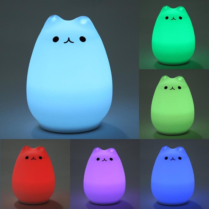 Lampe Chat Colorée