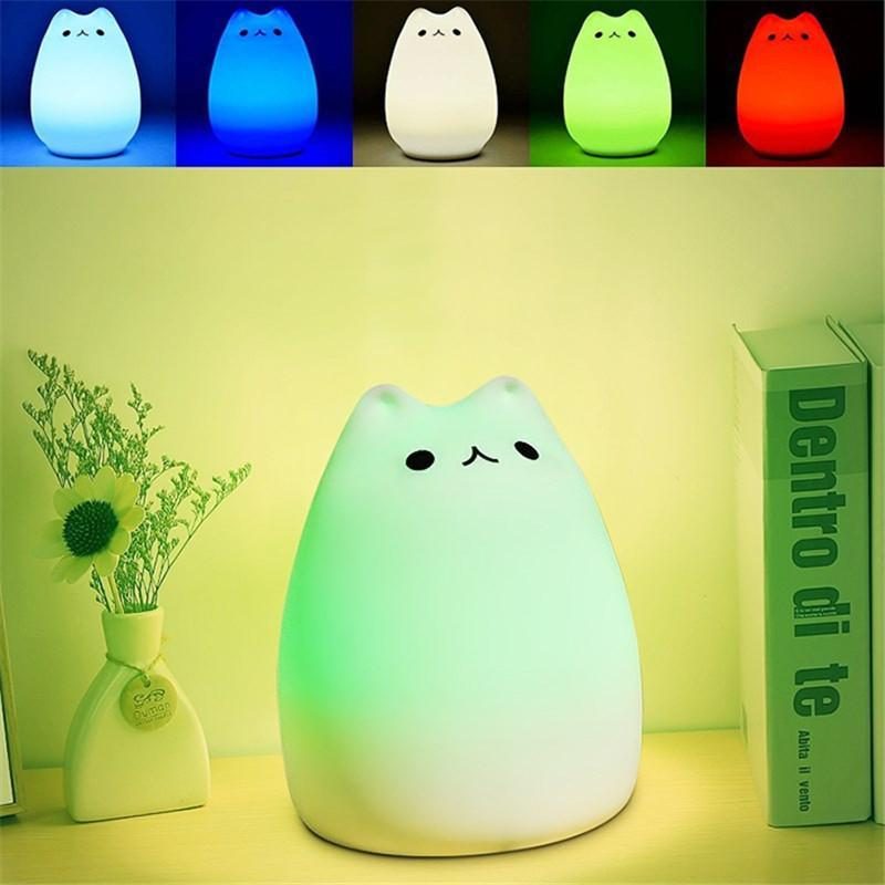 Lampe Chat Colorée