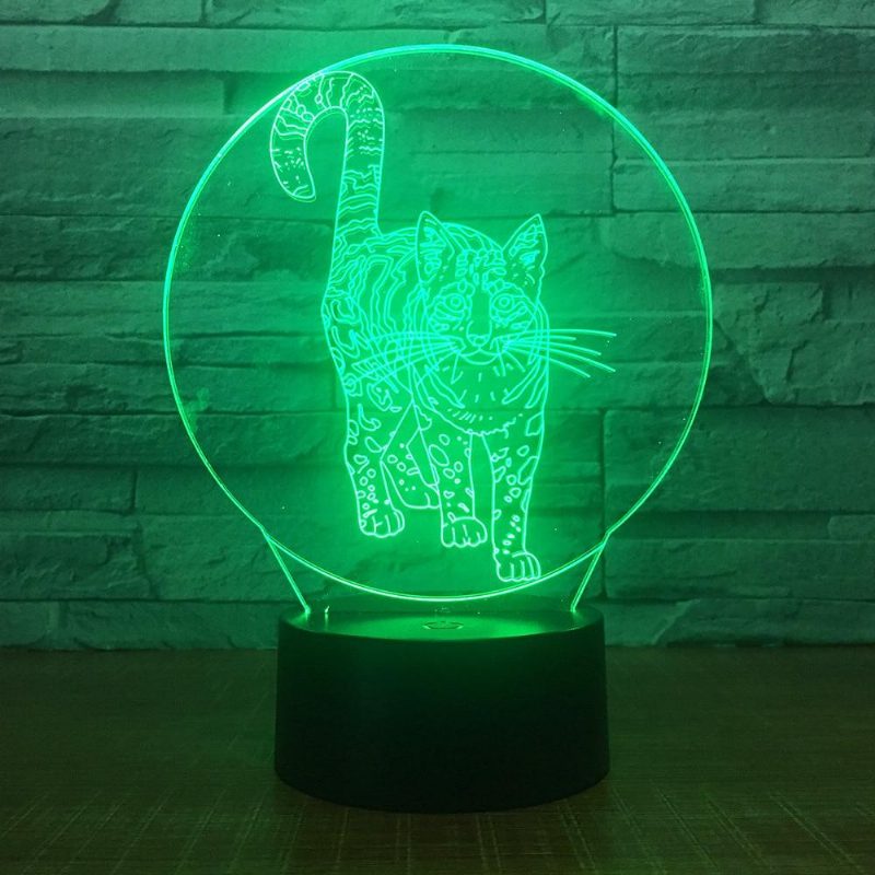 Lampe De Bureau De Nuit 3d Chat Mignon