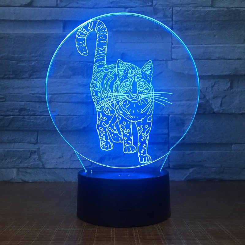 Lampe De Bureau De Nuit 3d Chat Mignon