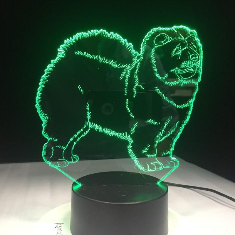 Lampe De Nuit 3d Chien Chow Chow