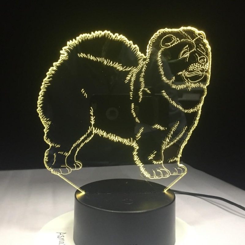 Lampe De Nuit 3d Chien Chow Chow