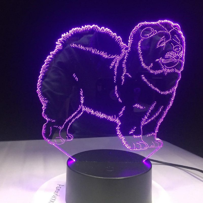 Lampe De Nuit 3d Chien Chow Chow