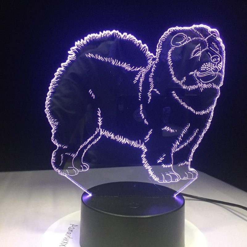 Lampe De Nuit 3d Chien Chow Chow